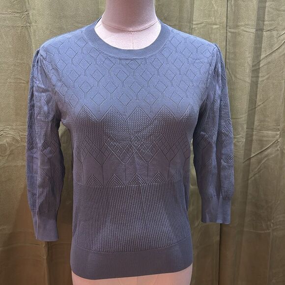 Aleeza Paris Daphne blue knit top, XS - Picture 5 of 11